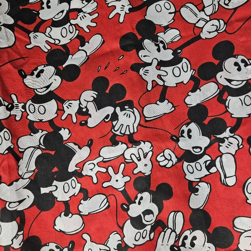 Disney Mickey Mouse vintage handmade sewn 2 curtains 2 valances 80s 90s